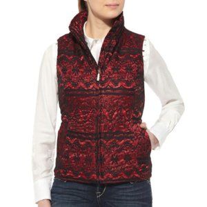 Women's Red Patterned Vest